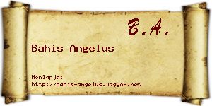 Bahis Angelus névjegykártya
